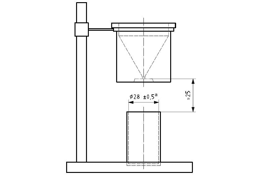 ISO3923-1 Metallic Powders Funnel Method Apparent Density Apparatus